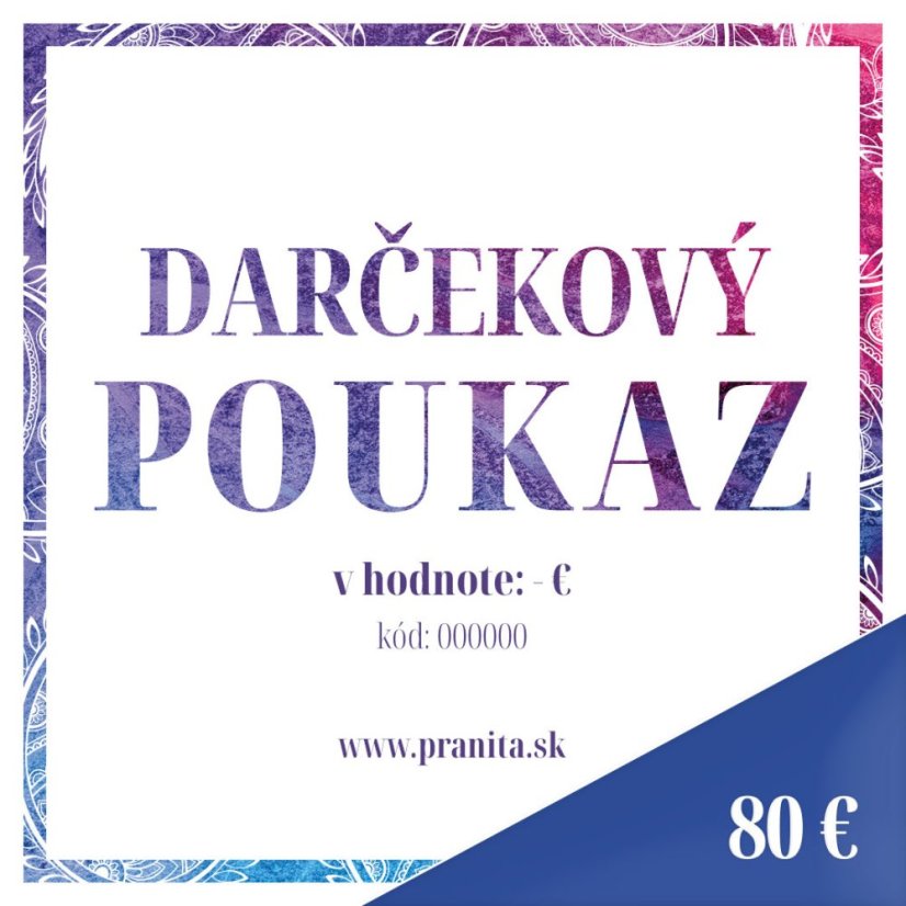 Darčekový poukaz v hodnote 80 €