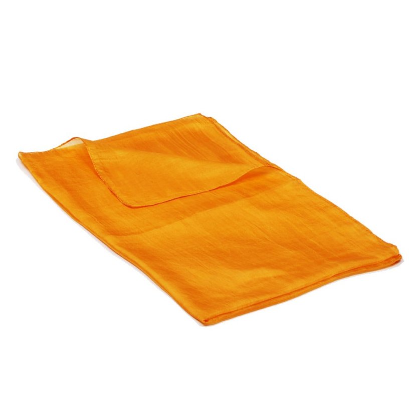 Hedvábná šála jednobarevná tmavě žlutá