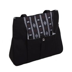 Tibetische Handtasche Tote Samye Pal schwarz