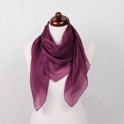 Hedvábný šátek jednobarevný tmavě fialový s šedým nádechem