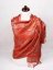 Seidenschal Super groß in Terracotta Farbe mit Rot