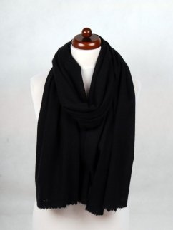 100% kašmírová šála velká černá