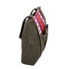 Tibetská kabelka Tote Samye šedozelená