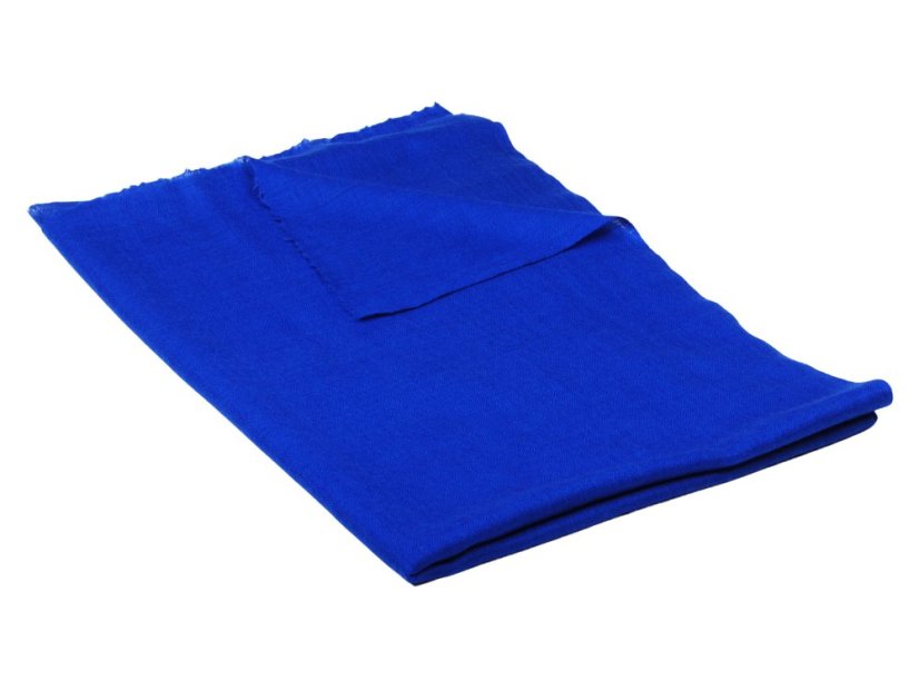 Kašmírská vlněná pašmína Self modrá