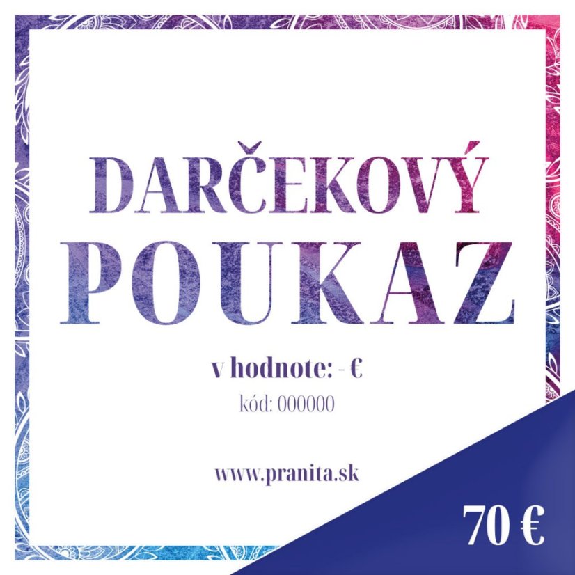 Darčekový poukaz v hodnote 70 €