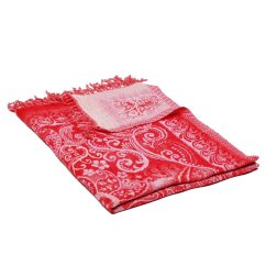 Šál z merino vlny Lhamo tmavoružový