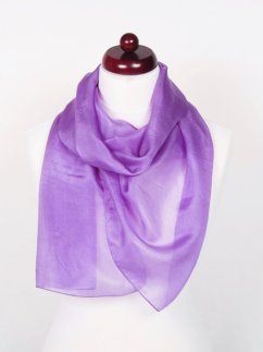 Hedvábná šála jednobarevná levandulová