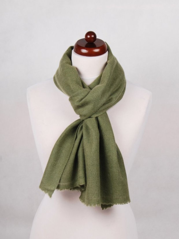 100% kašmírová šála exclusive úzká zelená