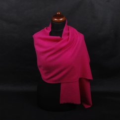 100% kašmírová šála exclusive střední tmavě růžová