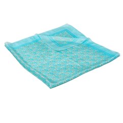 Seidentuch mit Aufdruck helltürkis