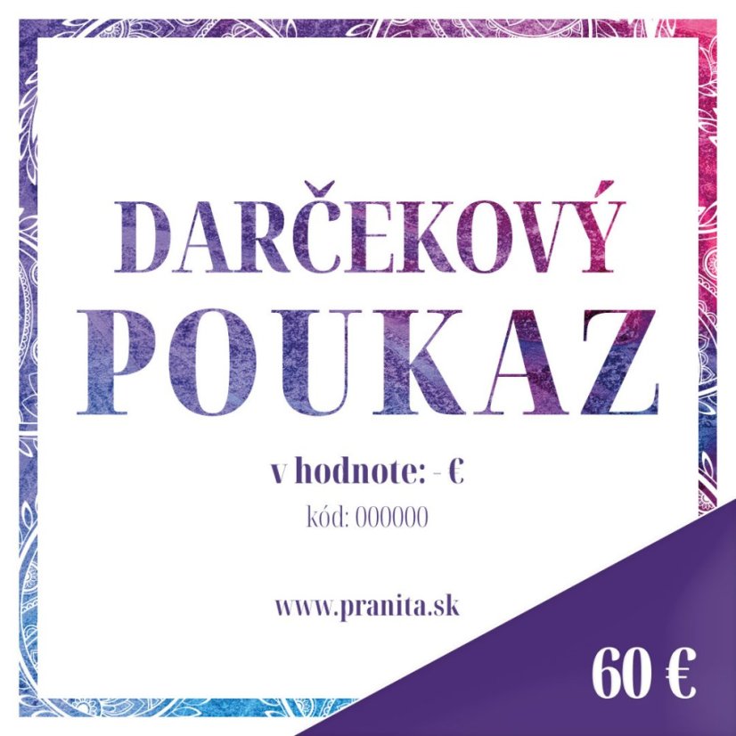 Darčekový poukaz v hodnote 60 €