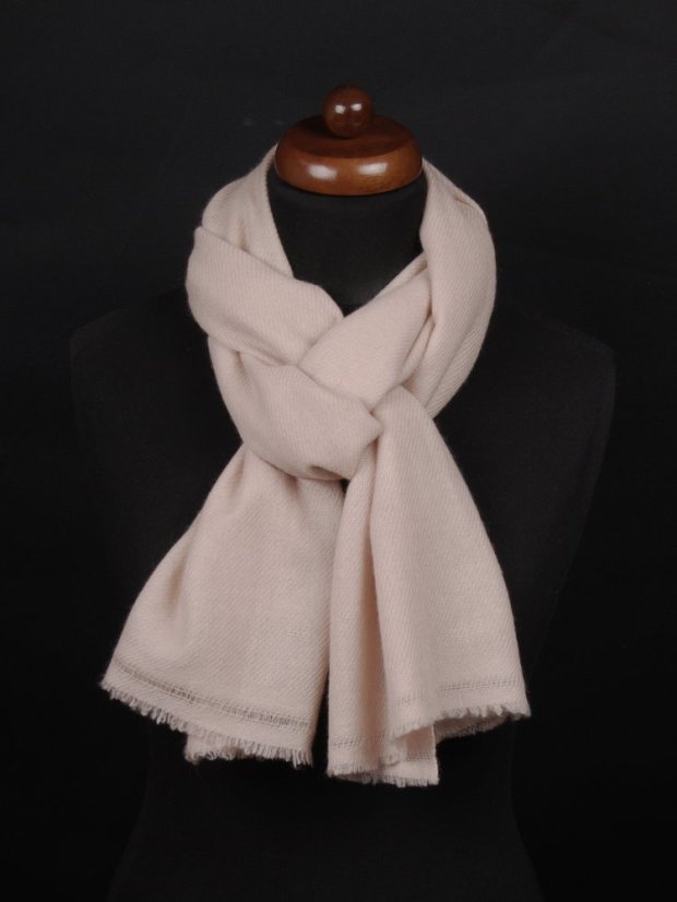 100% kašmírová šála exclusive úzká béžová