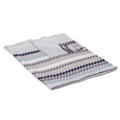 Šál z viskózy a hodvábu s pruhmi svetlošedý s šedohnedou farbou