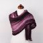 Hodvábny šál pokrčený fialovohnedý