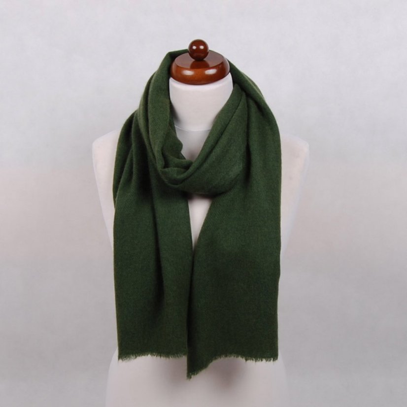 100% kašmírový šál exclusive stredný zelený