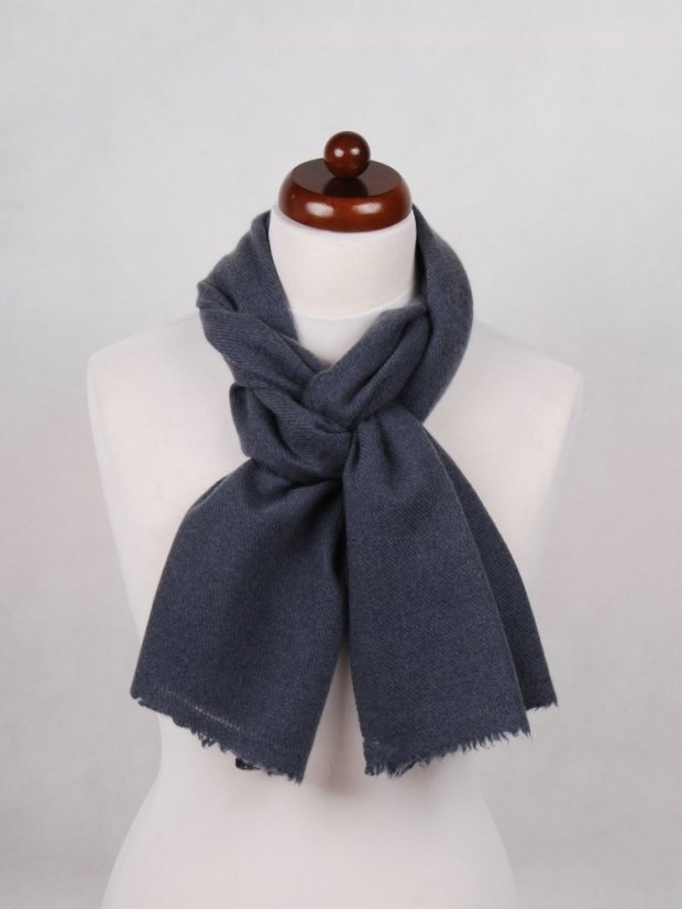 100% Kaschmirschal exklusiv schmal dunkelgrau