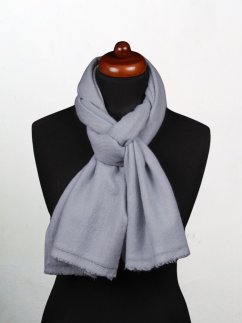100% kašmírový šál exclusive úzky šedý