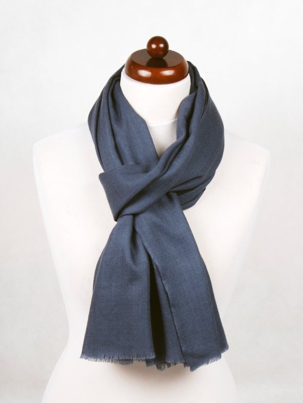 Pashmina-Wollschal Self dunkelgrau