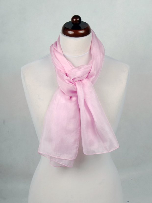 Seidenschal einfarbig hellrosa
