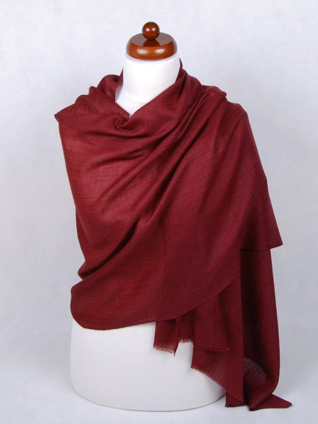 Pashmina-Wollschal Self braunrot