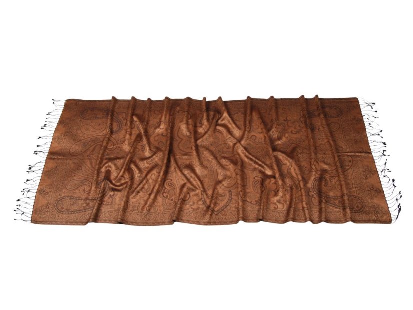 Seidenschal Super groß schwarz schwarz-braun