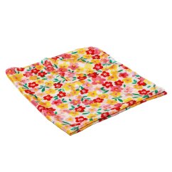 Hodvábny šál s potlačou veľký so žltou a ružovou farbou