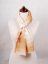 Kaschmirische Pashmina exklusiv creme mit Gold  und Graubraun