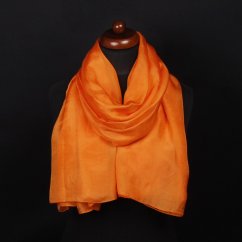 Hedvábná šála velká oranžová