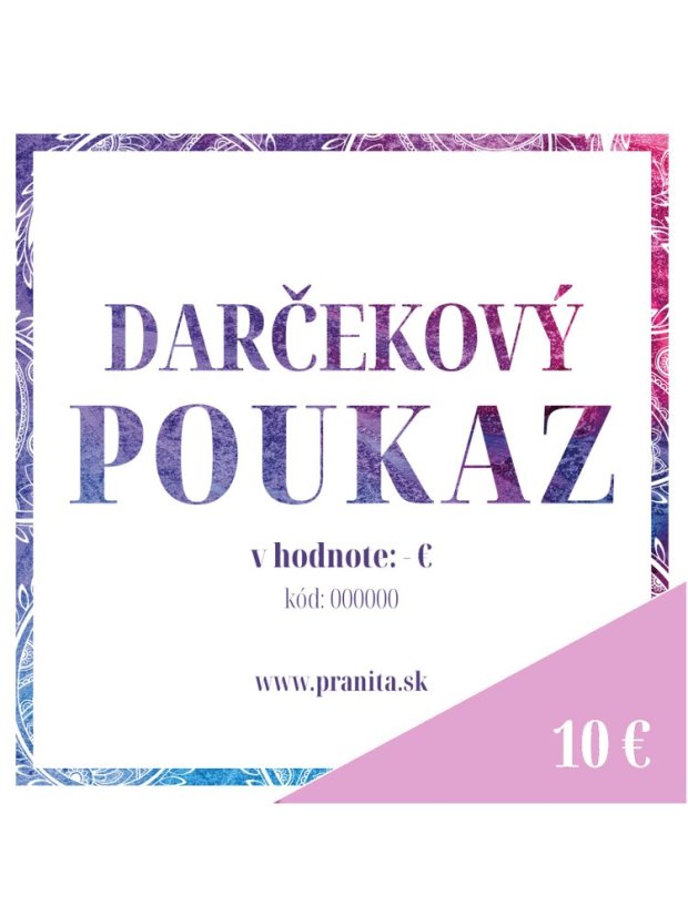 Darčekový poukaz v hodnote 10 €