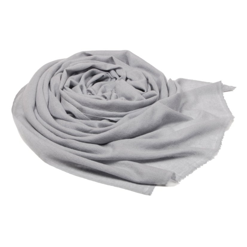 100% kašmírová šála velká šedá