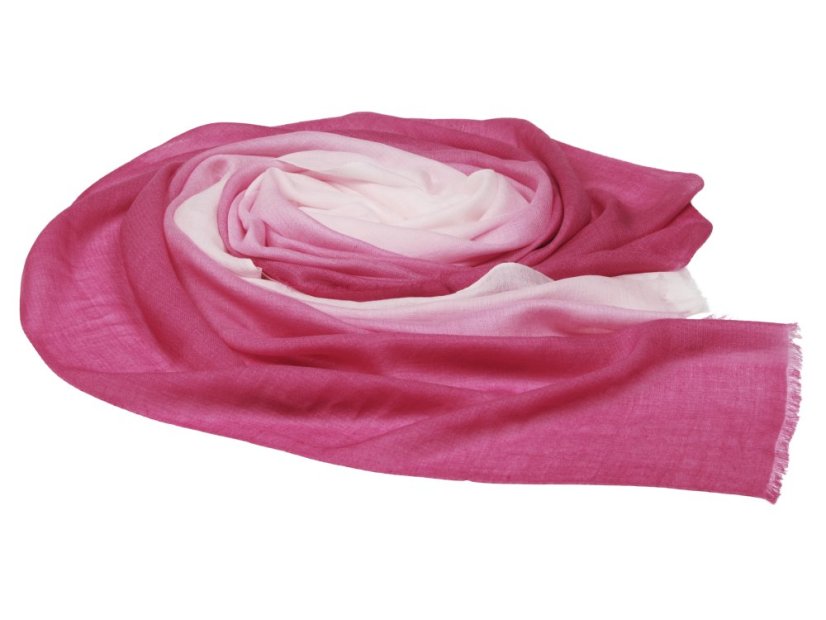 Prstýnková pašmína exclusive ombré růžová