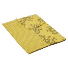 Šála z bio bavlny žluto-šedá