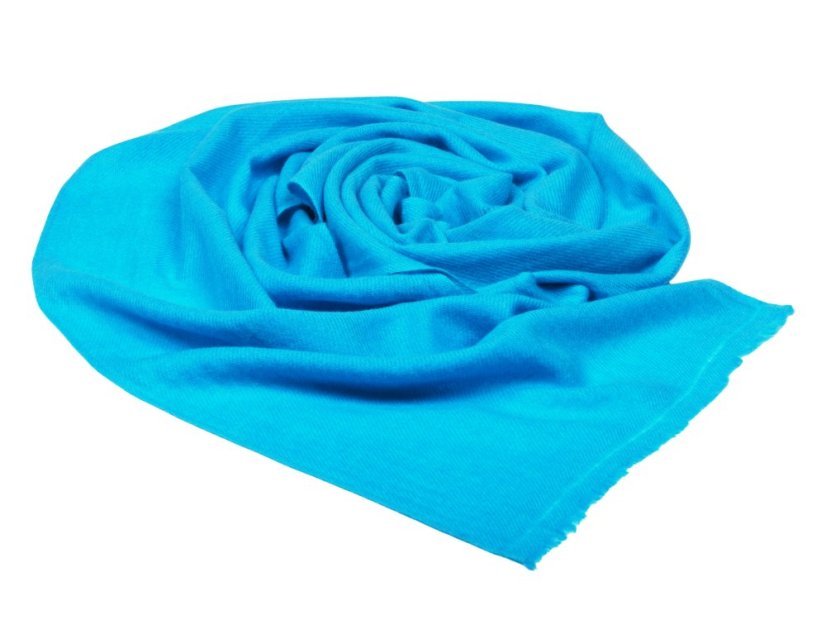100% kašmírová šála exclusive úzká tyrkysová