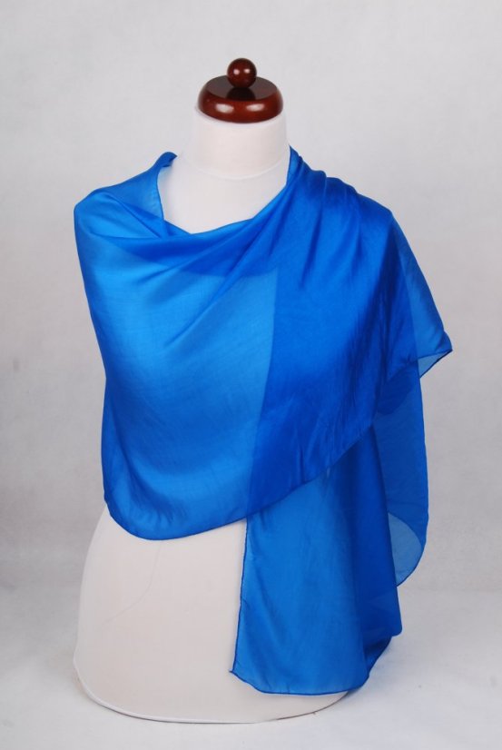 Seidenschal einfarbig königsblau