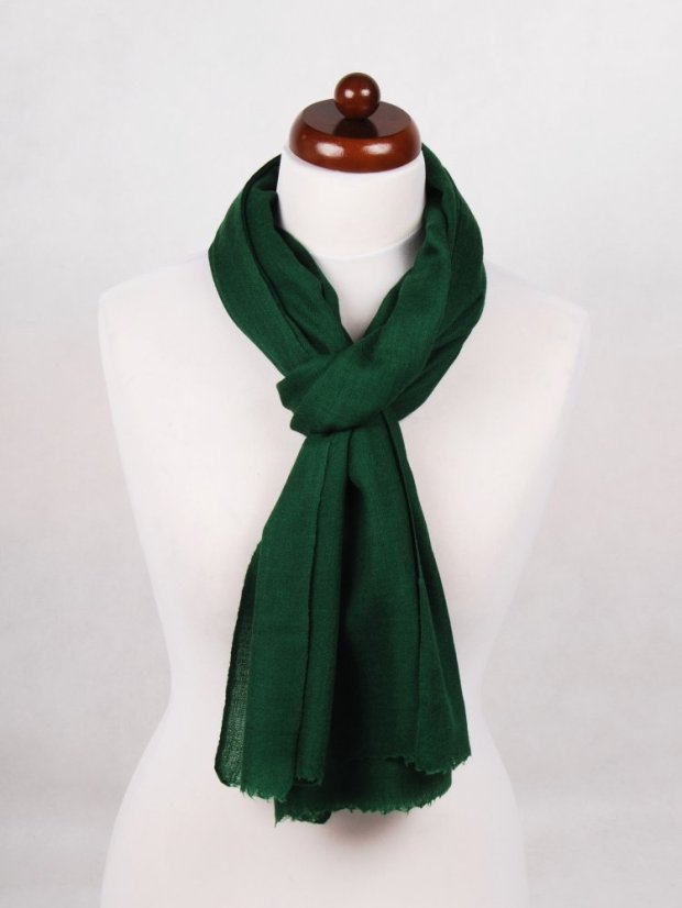 Pashmina-Wollschal Self dunkelgrün
