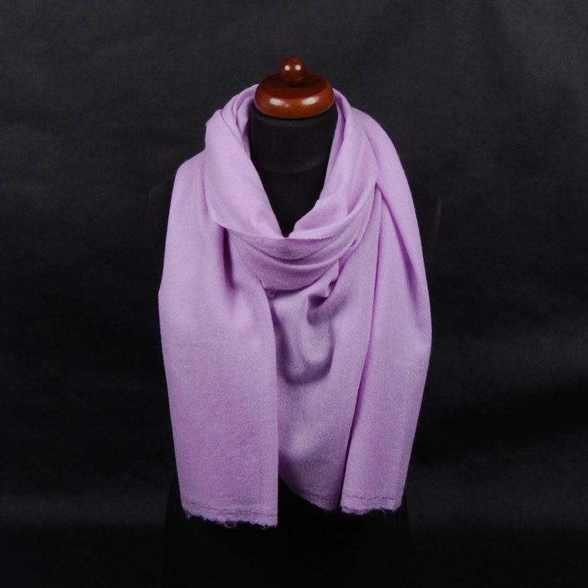 100% Kaschmir-Schal groß helllila