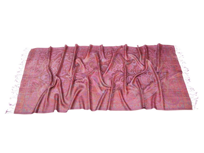 Seidenschal Super groß helllila mit Magenta