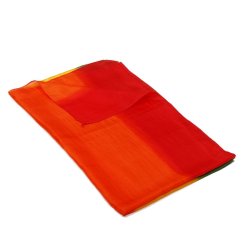 Handgemalter Seidenschal gelb-orange-rot-grün