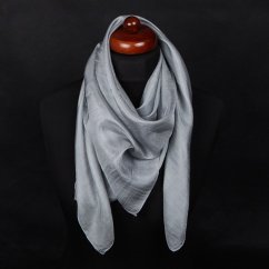 Hedvábný šátek jednobarevný šedý