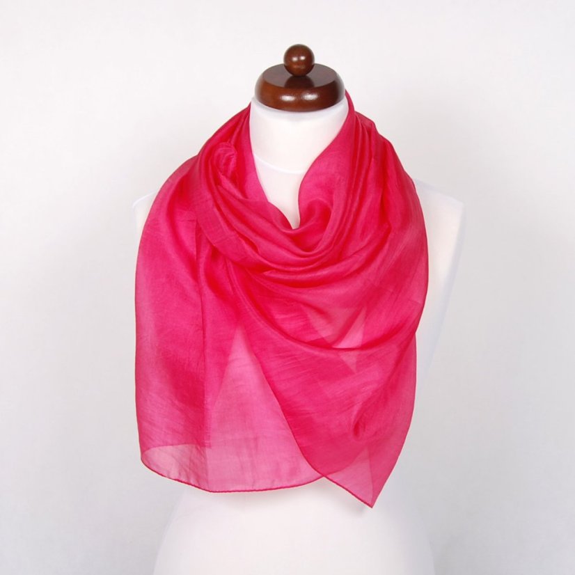 Seidenschal einfarbig dunkelrosa
