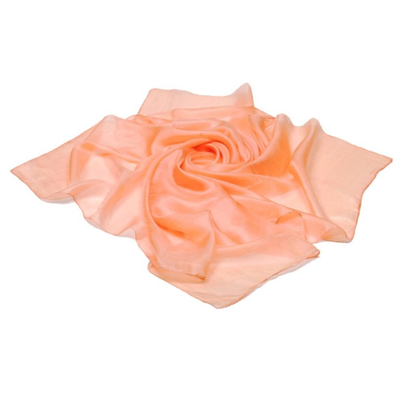 Seidentuch einfarbig in Pfirsichfarbe