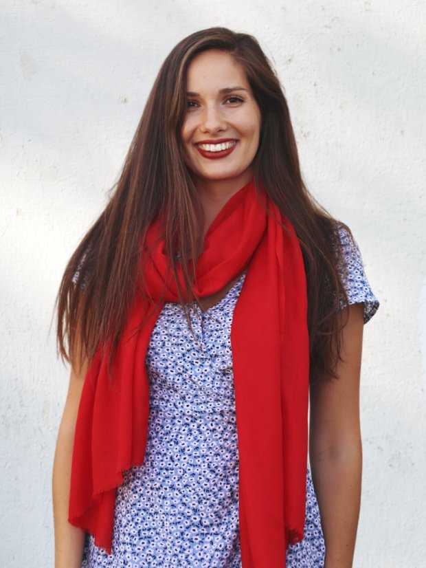 Pashmina-Wollschal Self rot