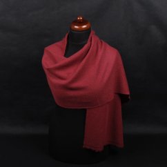 100% kašmírová šála exclusive úzká hnědočervená