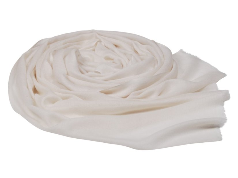 Pashmina-Wollschal Self cremefarben