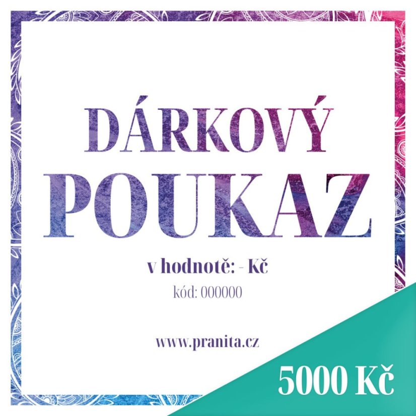 Dárkový poukaz v hodnotě 5000 Kč