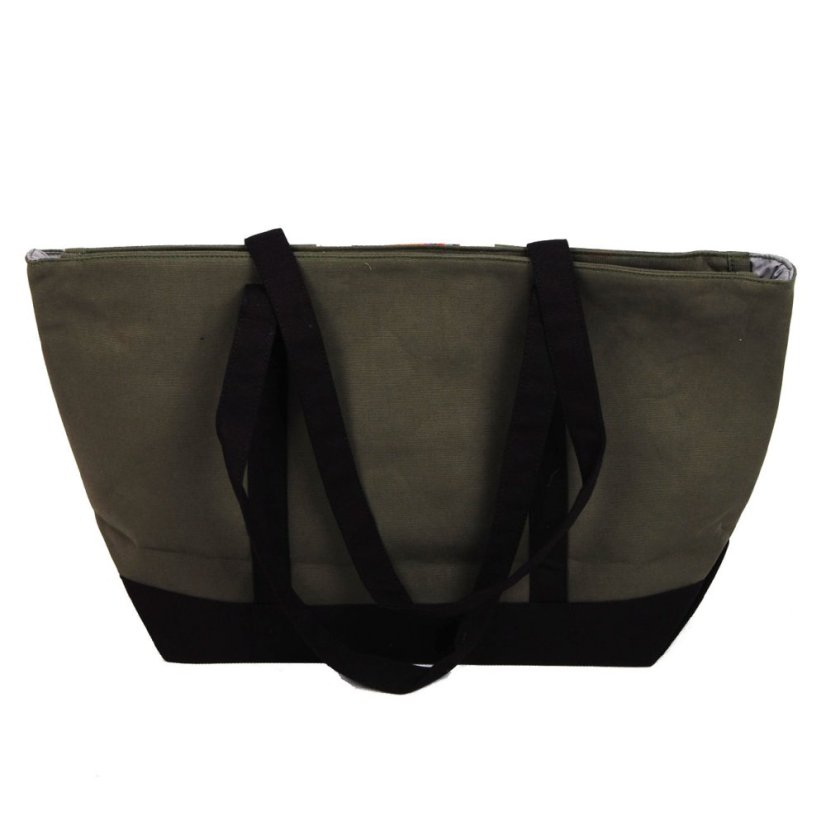 Tibetische Handtasche Shopper Thogme Druk graugrün