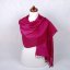 Seidenschal aus Varanasi dunkellila-braun mit Magenta