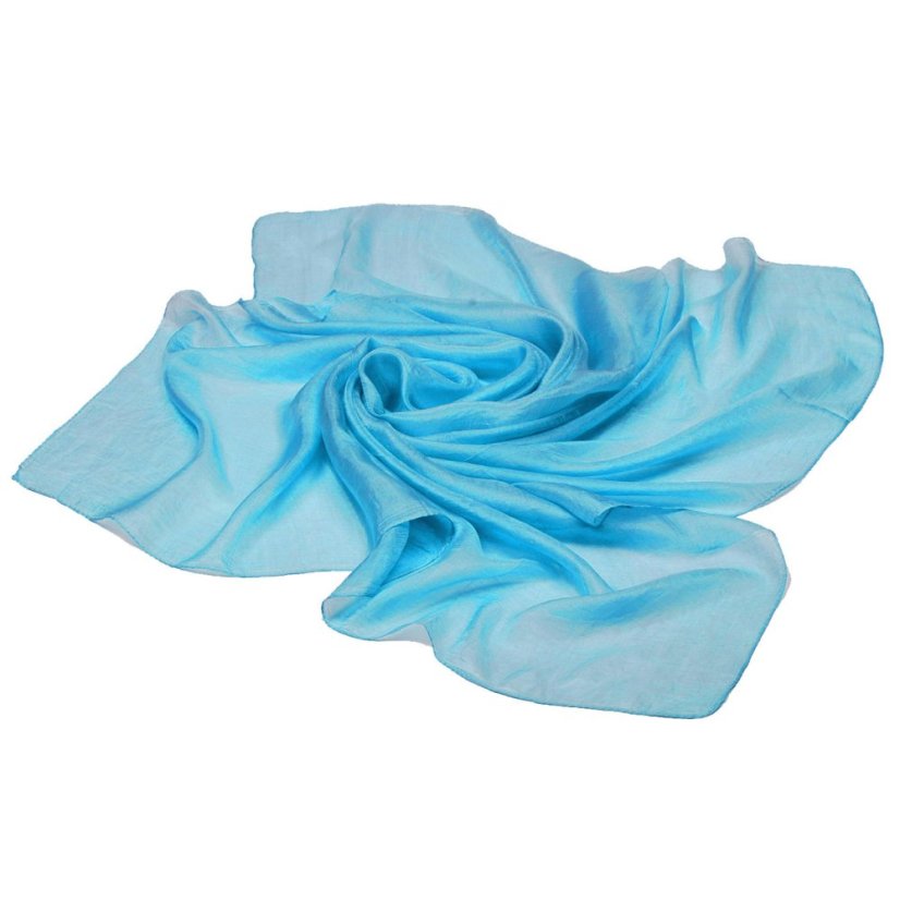 Seidentuch einfarbig in Aquamarinfarbe