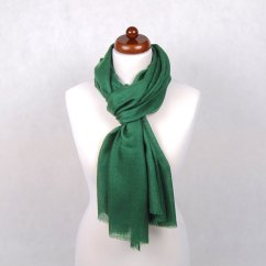 Kašmírská vlněná pašmína Self zelená