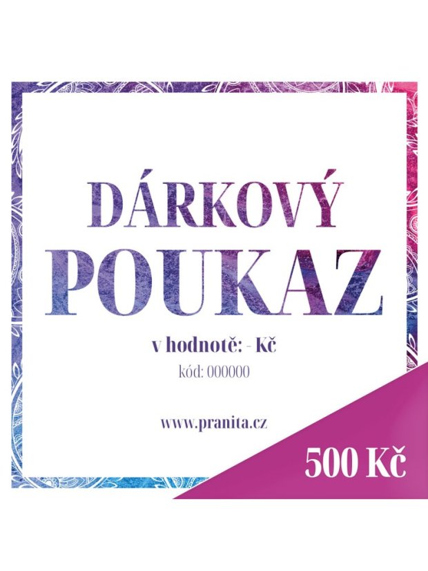 Dárkový poukaz v hodnotě 500 Kč